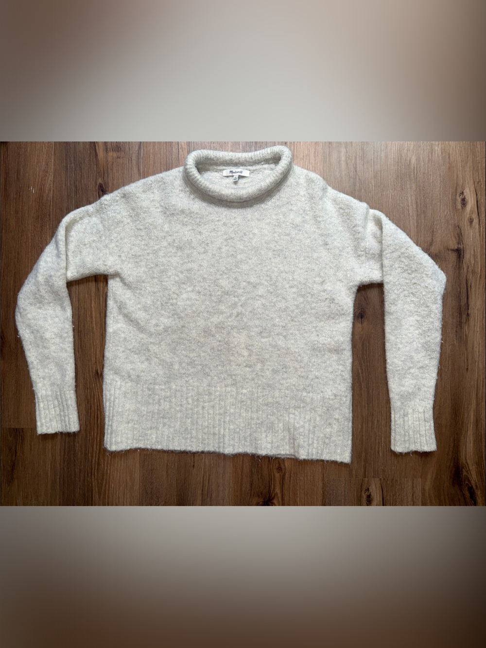 Madewell Cream Cozy Turtleneck Sweater